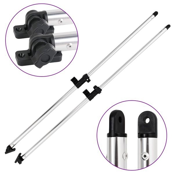 vidaXL Biminitop Steunpalen Aluminium (2 st) - 35% Korting!
