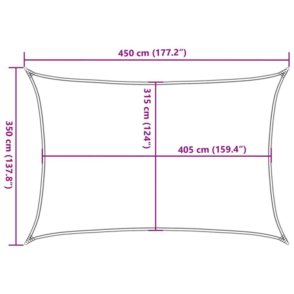 Zonnezeil Crème 3,5x4,5m - 40% Korting! (Retourtje)