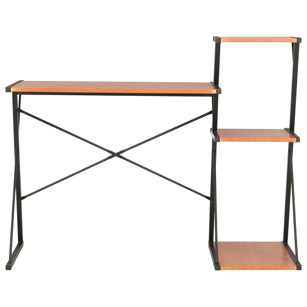Bureau met Schap Zwart/Bruin - 116cm - 40% Korting!