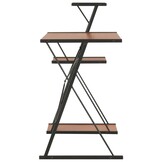 Bureau met Schap Zwart/Bruin - 116cm - 40% Korting!