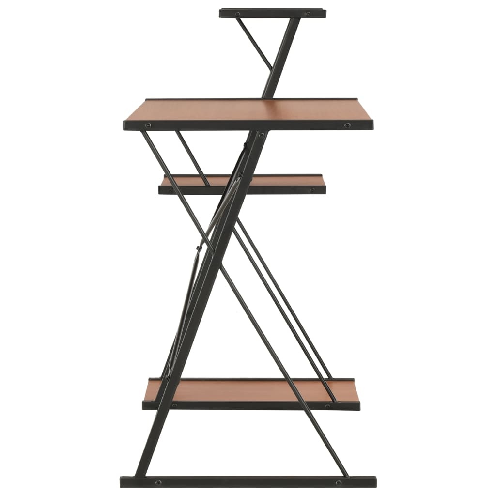 Bureau met Schap Zwart/Bruin - 116cm - 40% Korting!