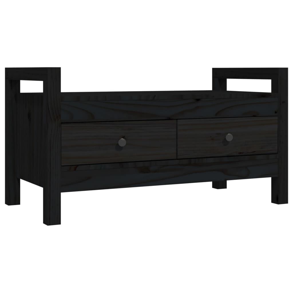Halbank Grenenhout Zwart 80cm - 55% Korting! (Kras Achterzijde)