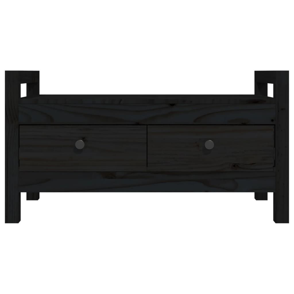 Halbank Grenenhout Zwart 80cm - 55% Korting! (Kras Achterzijde)