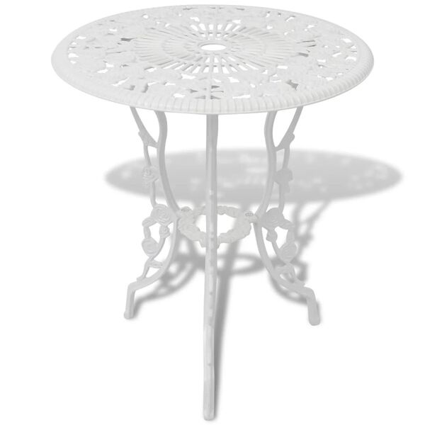 VidaXL Bistroset Wit Gietaluminium - Nu 40% Korting!