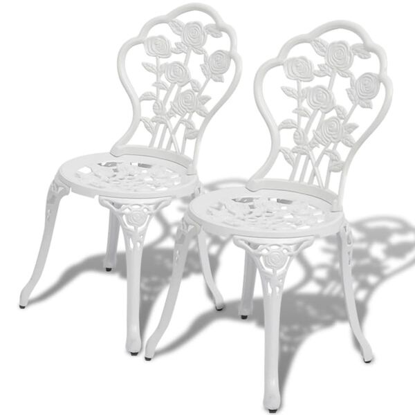 VidaXL Bistroset Wit Gietaluminium - Nu 40% Korting!