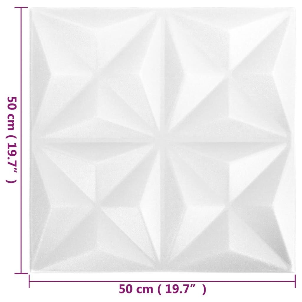 vidaXL 3D Wandpanelen Origami Wit 12m² -55%!