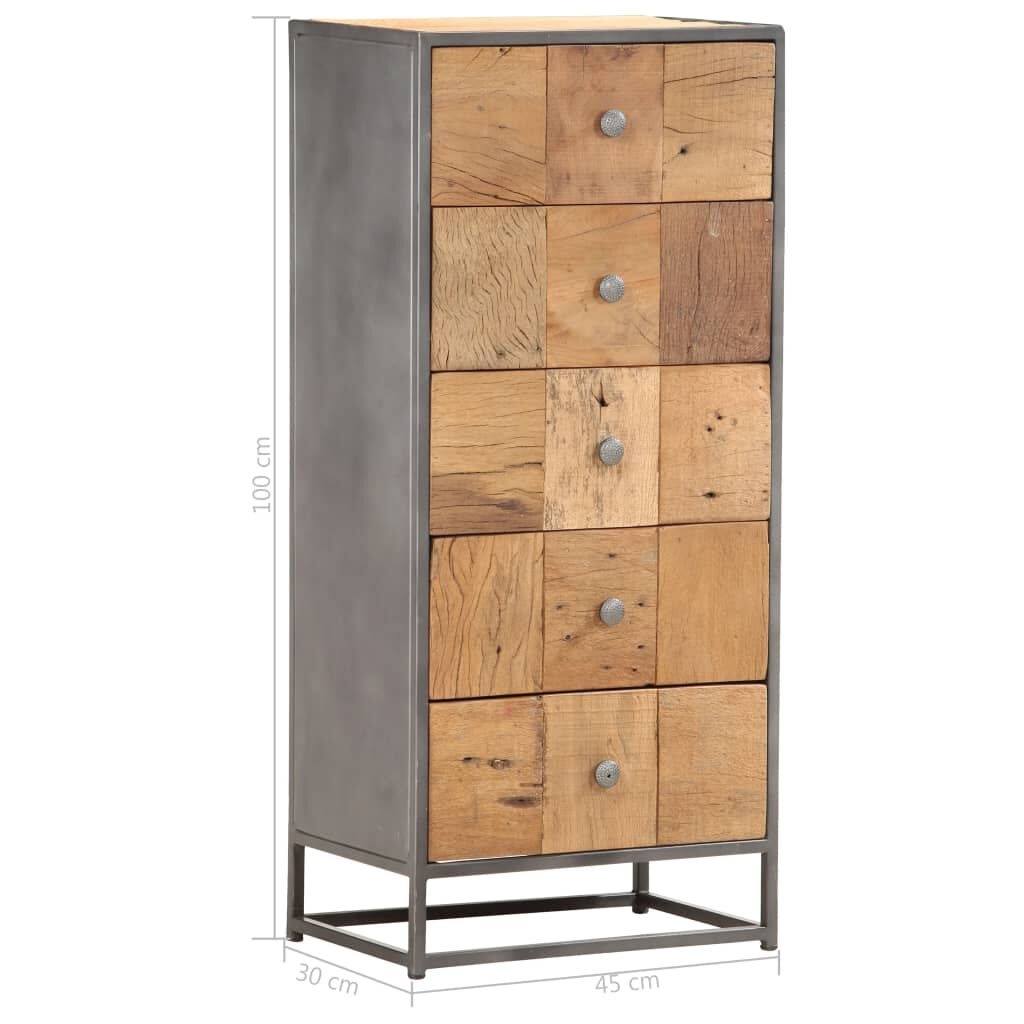 VidaXL Ladekast Gerecycled Hout 45x30x100cm - 55% Korting!