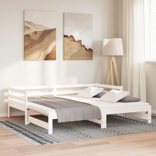 VidaXL Uitschuifbare Slaapbank 80x200 Wit - 40% Korting!