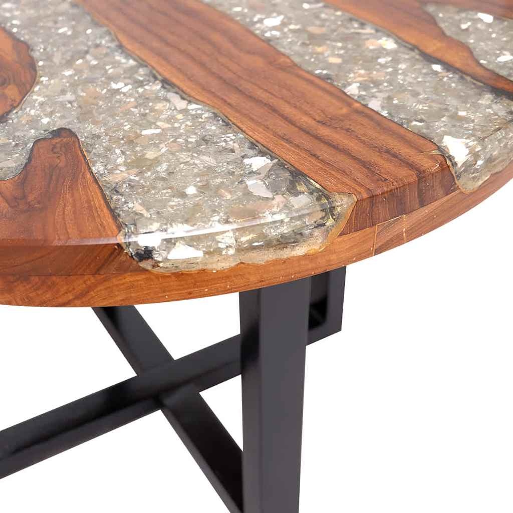 Salontafel Teakhout/Hars 60cm - Uniek! 40% Korting