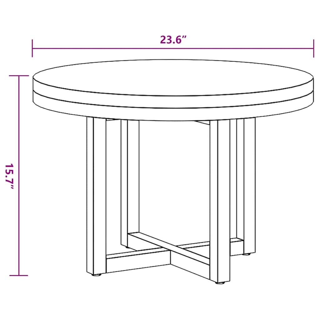 Salontafel Teakhout/Hars 60cm - Uniek! 40% Korting
