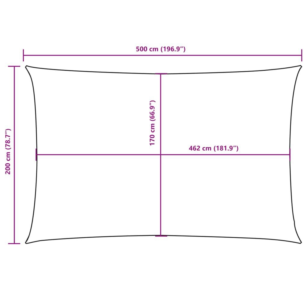 Zonnescherm Rechthoek Crème 2x5m - 40% Korting!