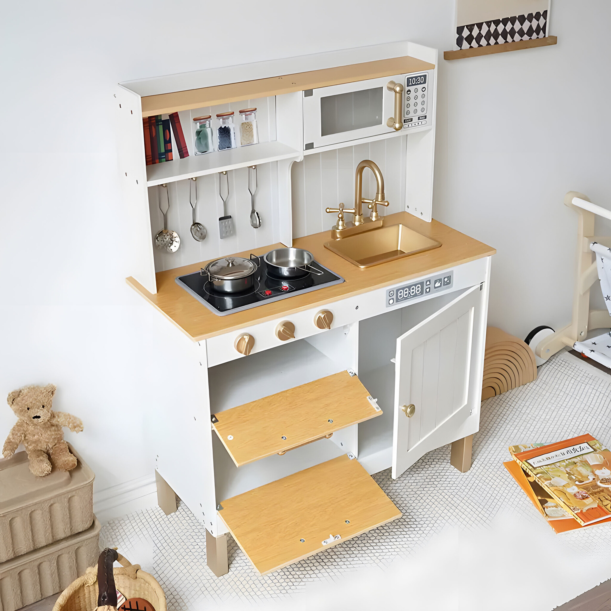 Kinderkeuken met Licht & Geluid + 7 Acc. - 40% Korting!