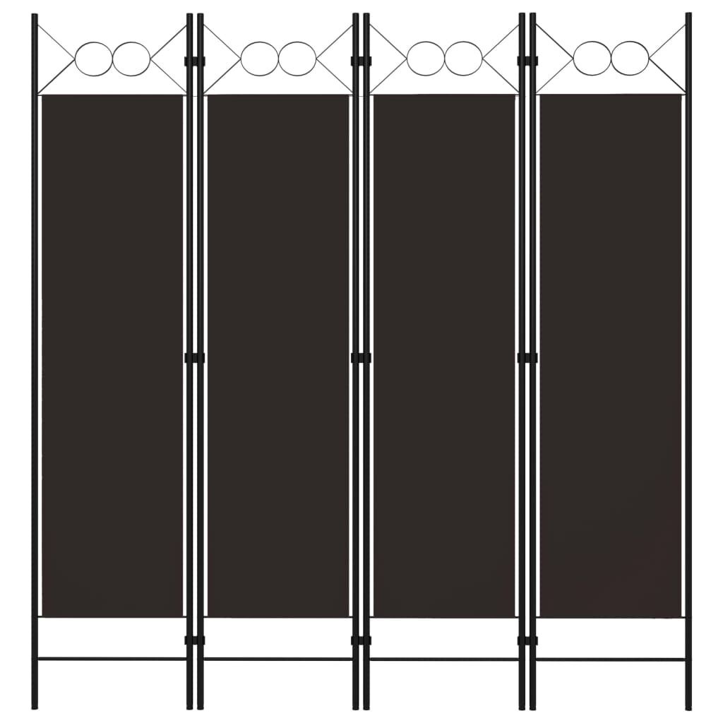 Kamerscherm 4 Panelen Bruin 160x180cm - 40% Korting!