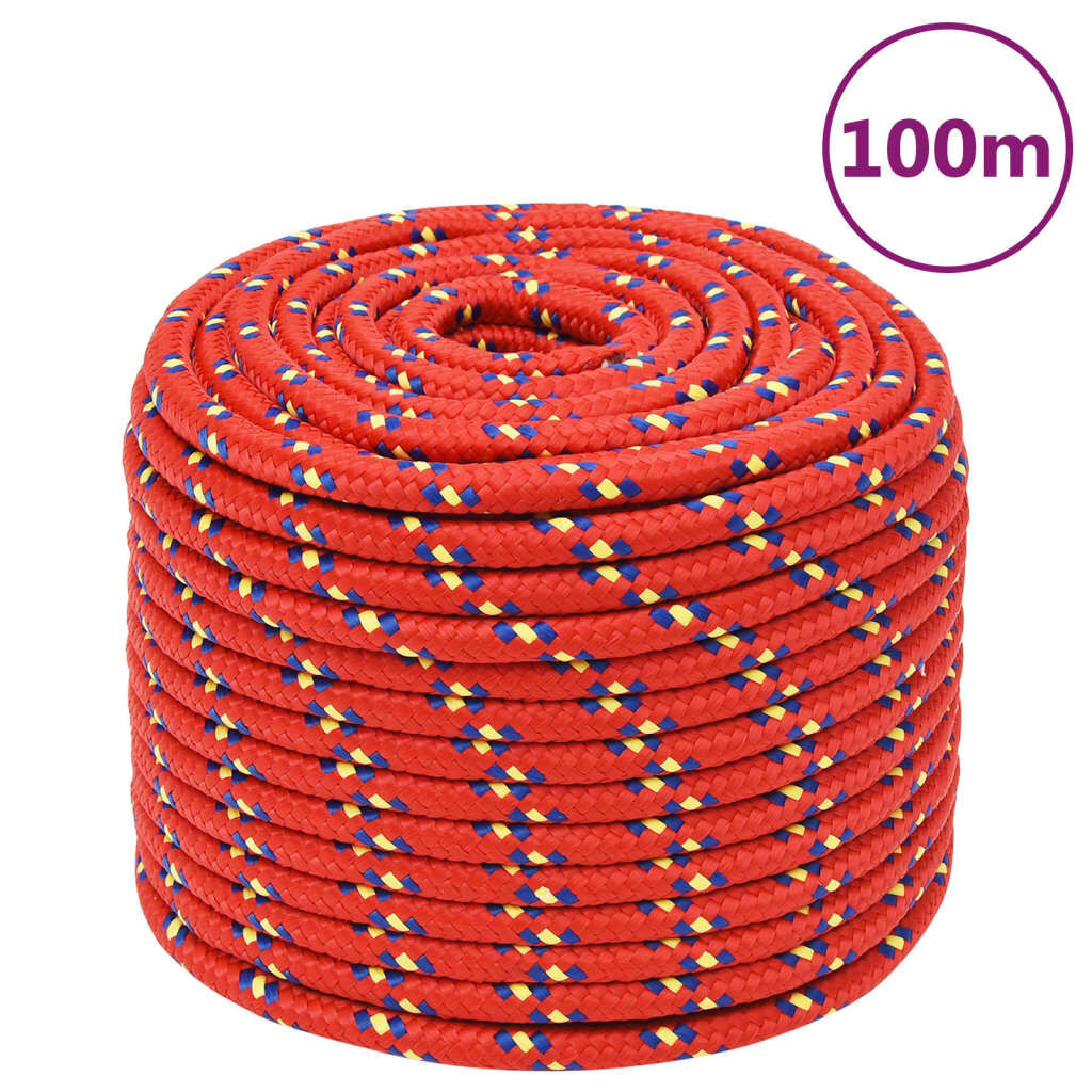 Boottouw Rood 12mm 100m - 40% Korting!