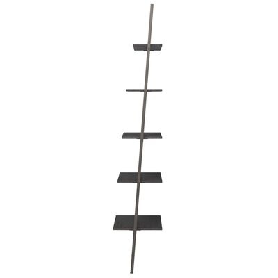 Ladderrek Zwart 5 Schappen - vidaXL - 55% Korting!