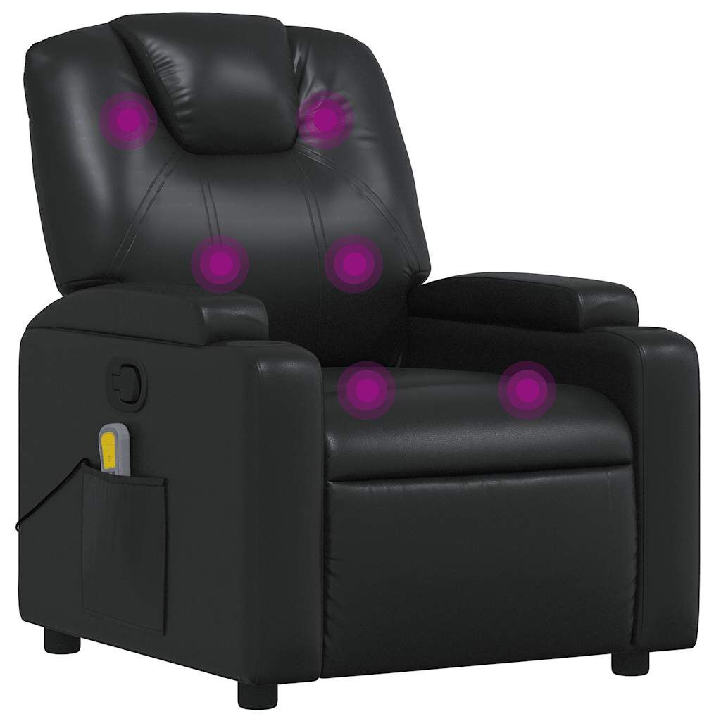 vidaXL Massagestoel Zwart Kunstleer - 55% Korting! (Scheurtje)