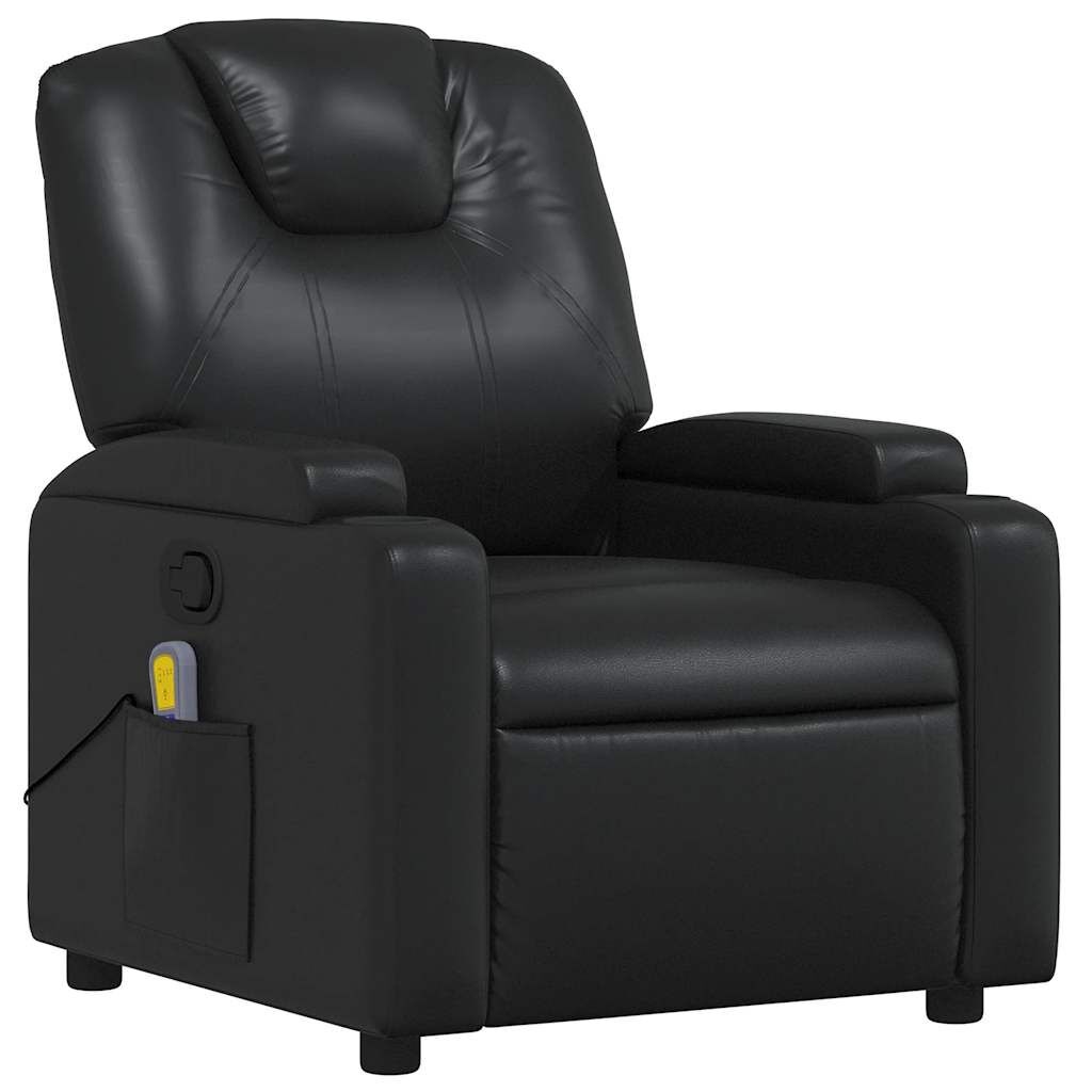 vidaXL Massagestoel Zwart Kunstleer - 55% Korting! (Scheurtje)
