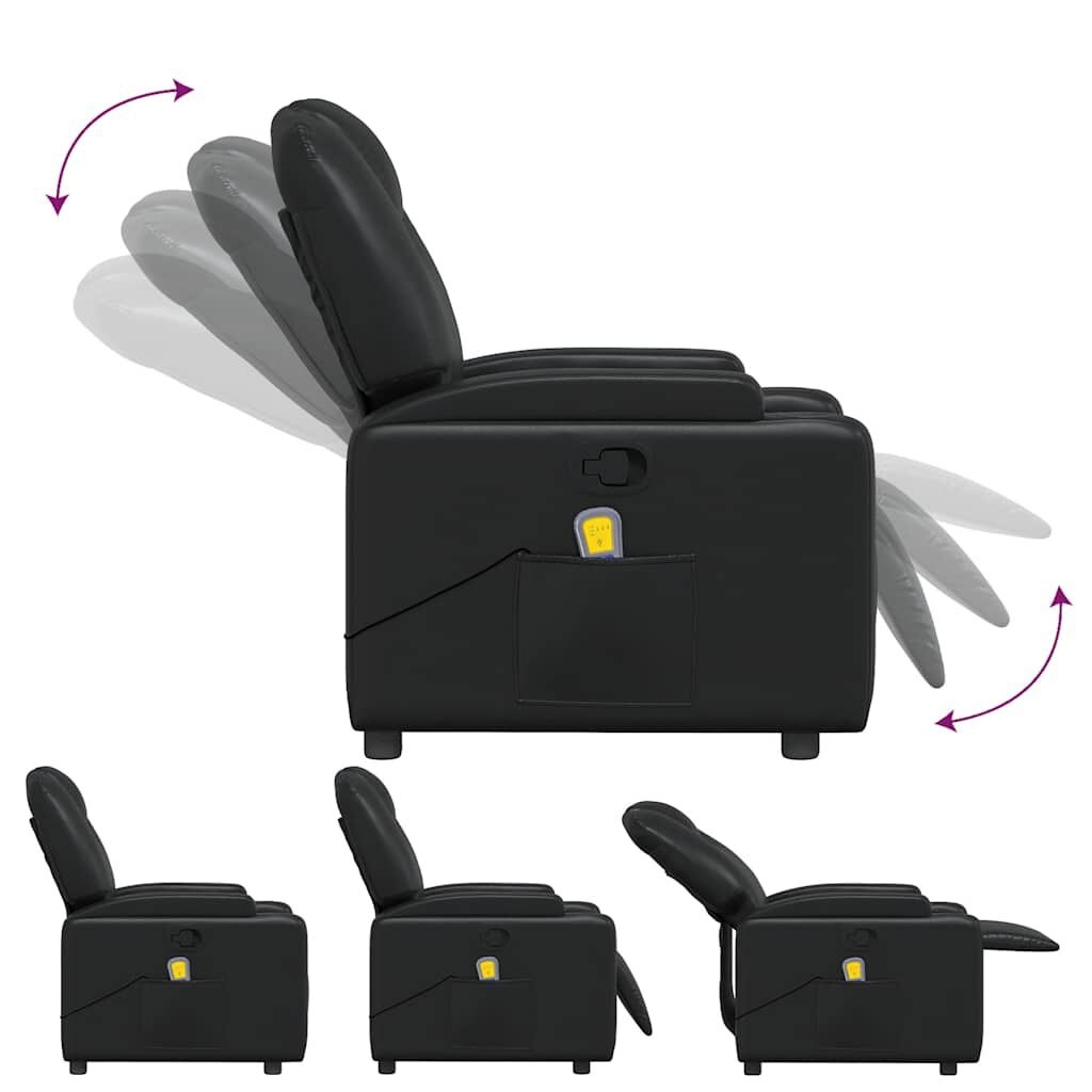 vidaXL Massagestoel Zwart Kunstleer - 55% Korting! (Scheurtje)
