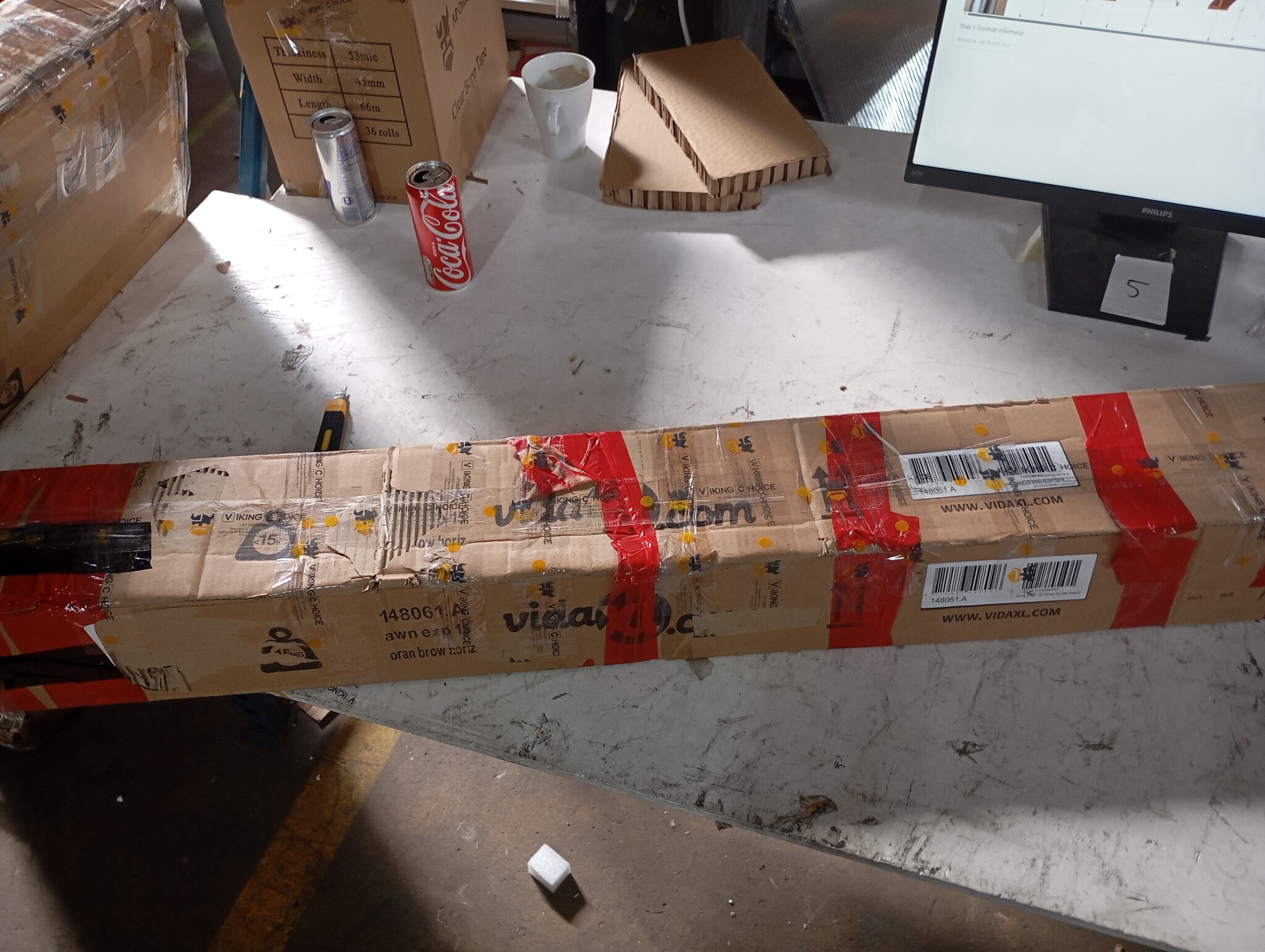 vidaXL Luifel 150cm Oranje/Bruin - 50% Korting! (Lichte Schade)