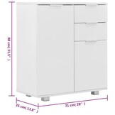 VidaXL Dressoir Hoogglans Wit 71cm - 51% Korting!