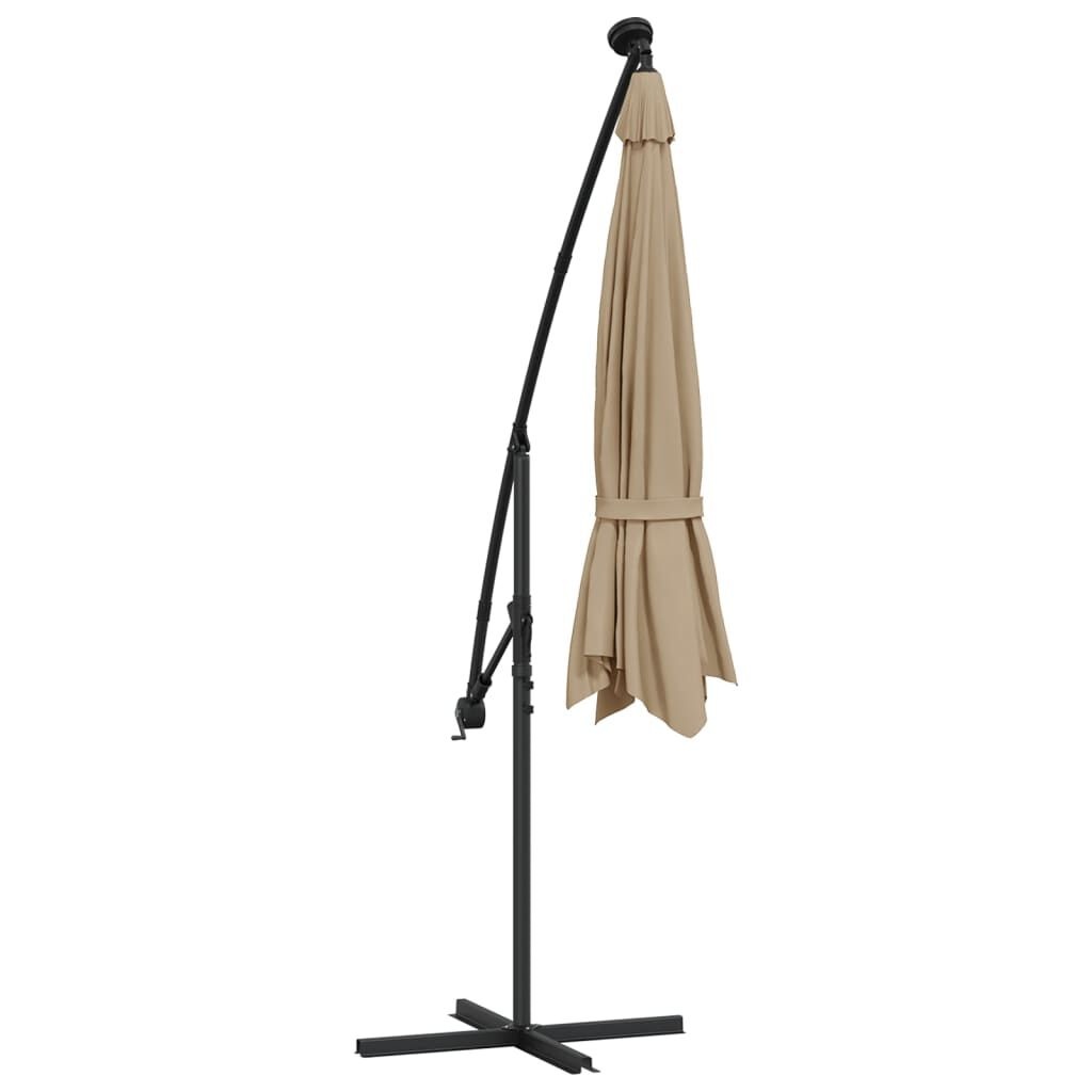 Zweefparasol LED 300cm Taupe - 51% Korting! (Retour)