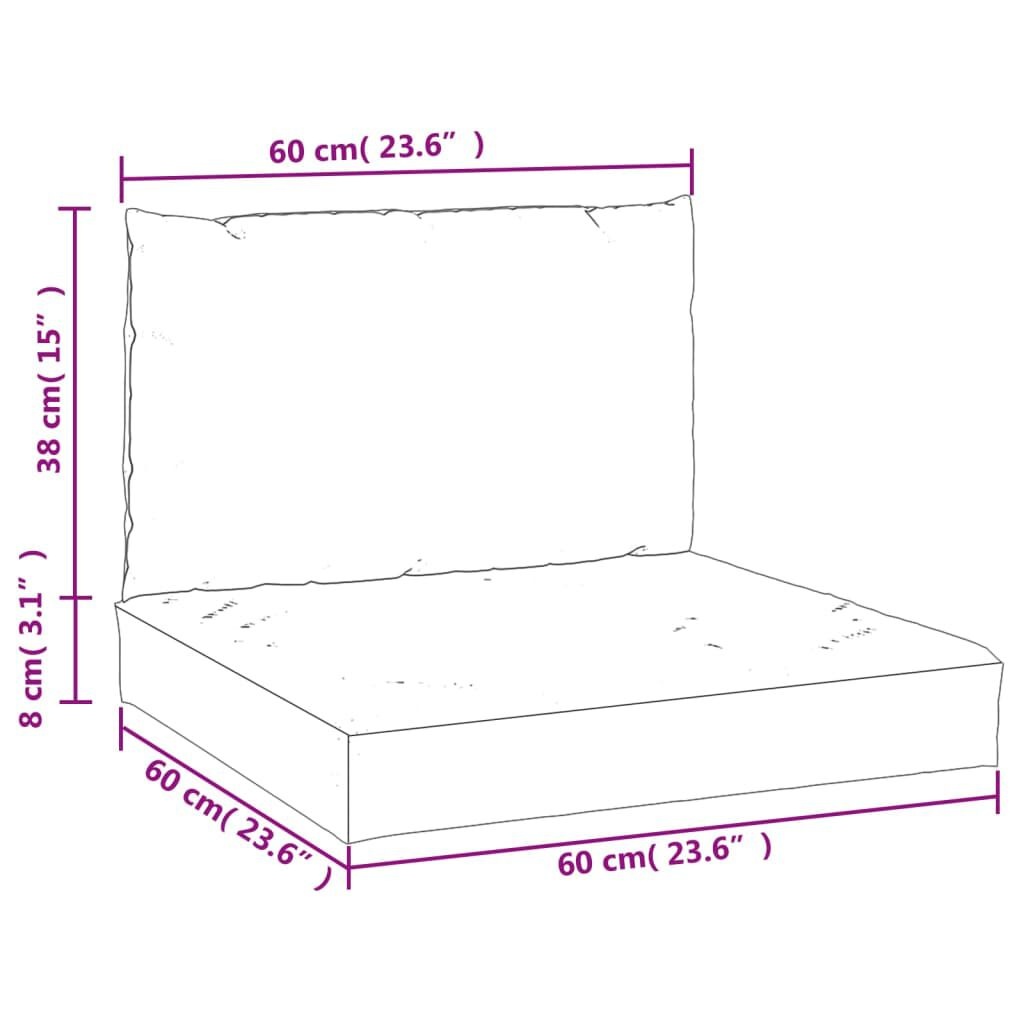 vidaXL Palletkussens Grijs - 2 Stuks - 51% Korting!