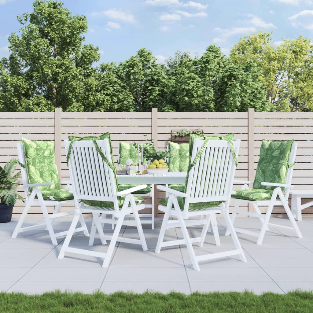 Stoelkussens Hoge Rug (2 stuks) - Bladpatroon - 76% Korting!