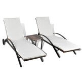 vidaXL Ligbedden + Tafel Bruin - 76% Korting! (Beschadigd)
