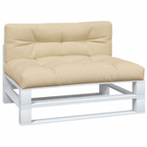 vidaXL Palletkussens Beige (2 st) - 68% Korting!