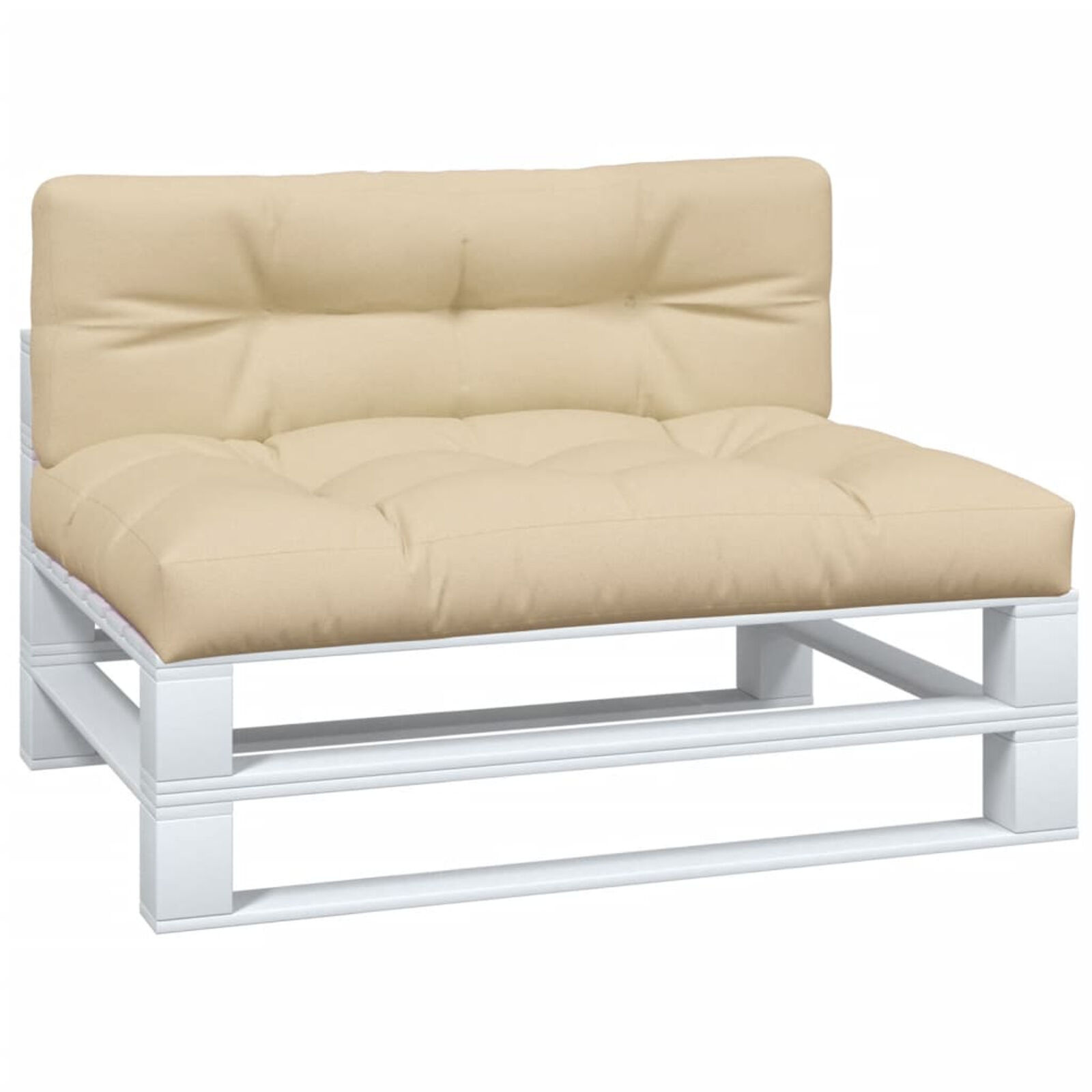 vidaXL Palletkussens Beige (2 st) - 68% Korting!