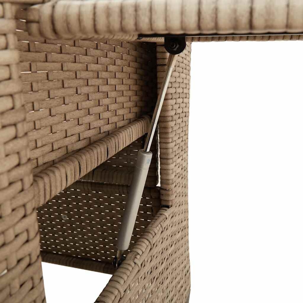 VidaXL Verstelbare Tuinstoel met Tafel Beige -56%