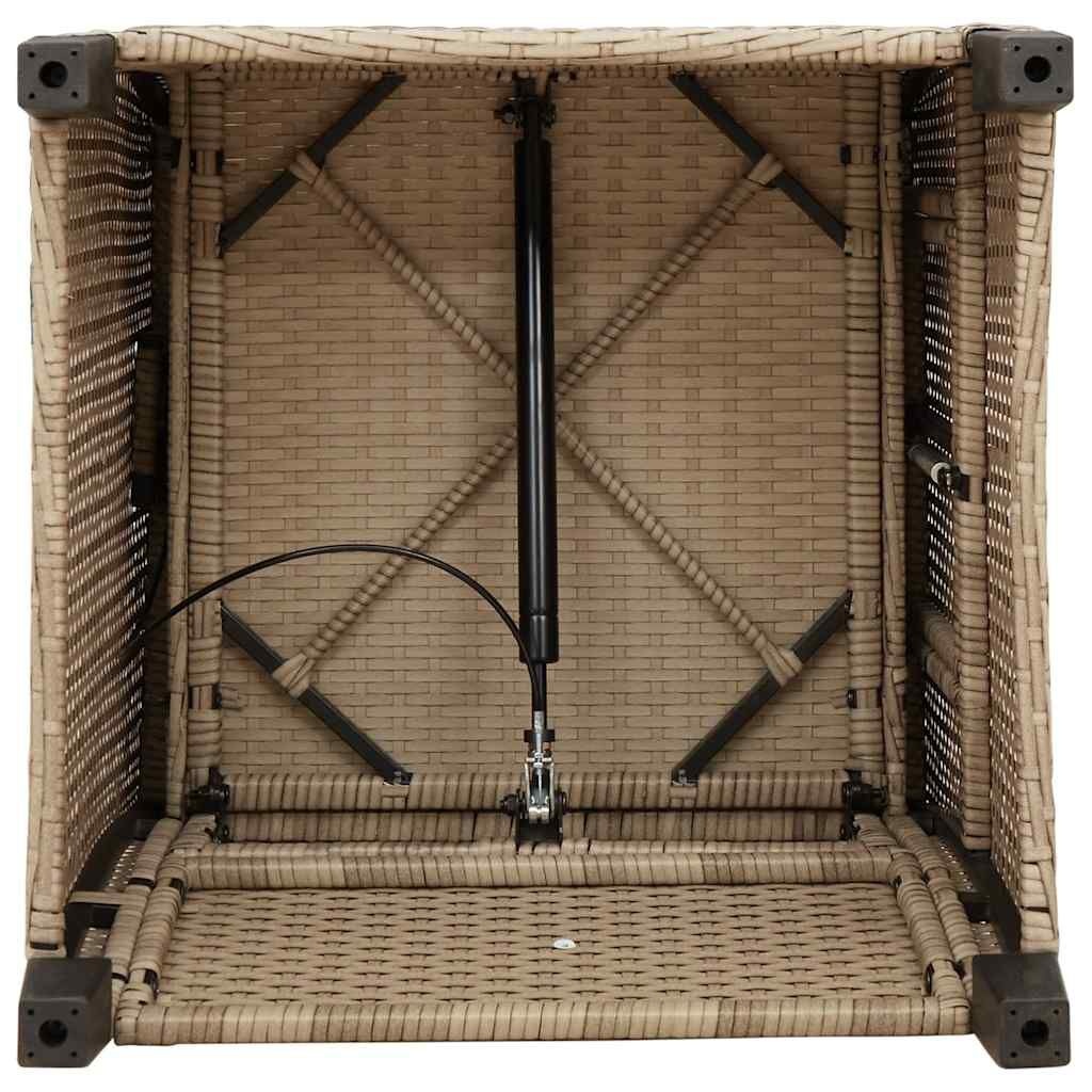 VidaXL Verstelbare Tuinstoel met Tafel Beige -56%