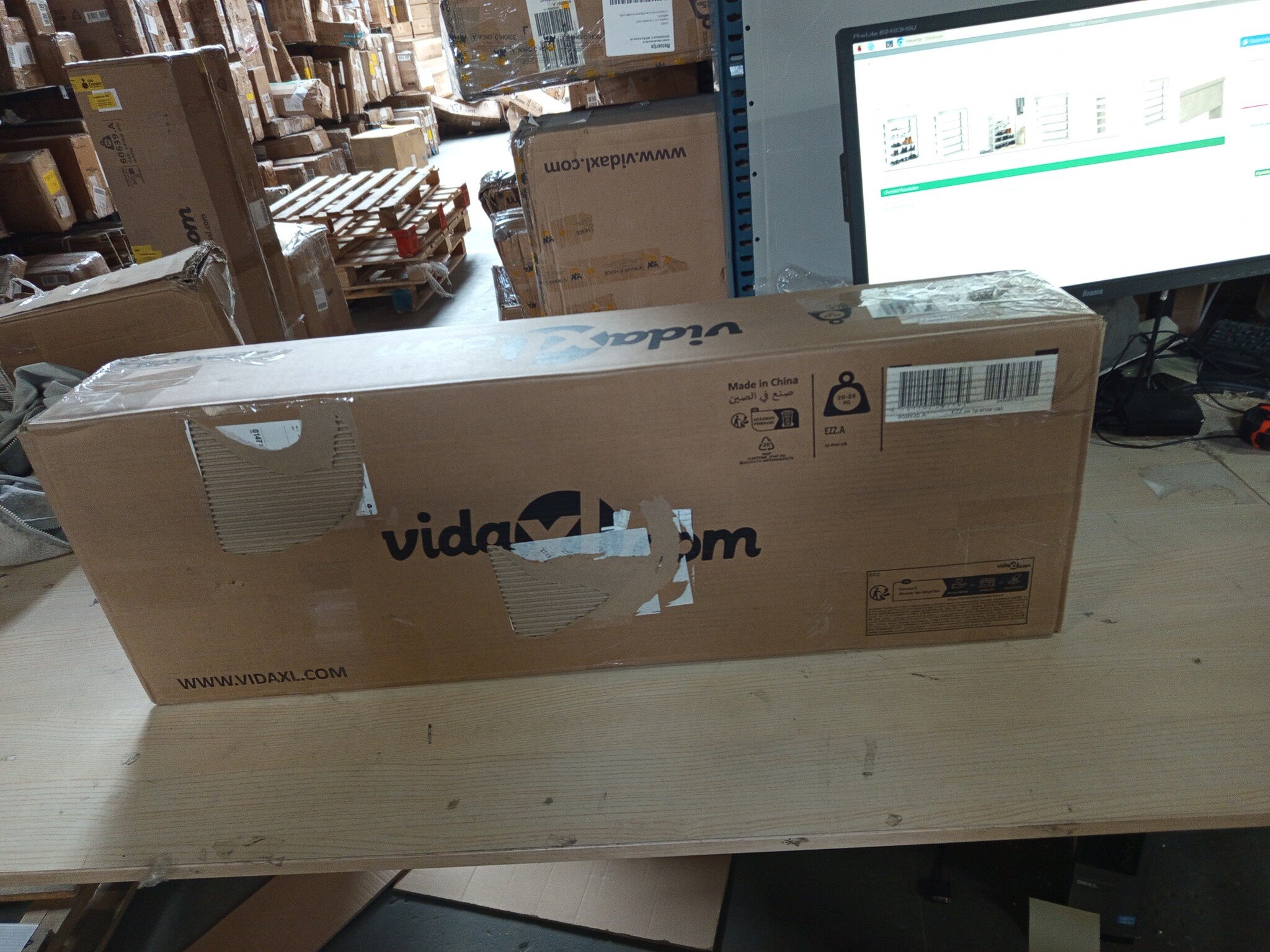 vidaXL Schoenenrek Grijs - BESCHADIGD - 55% Korting!