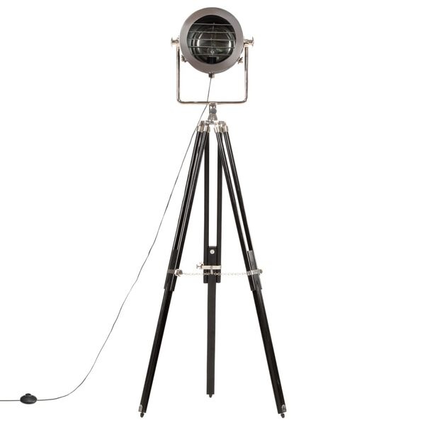vidaXL Driepoot Vloerlamp Zwart Mangohout - 55% Korting!