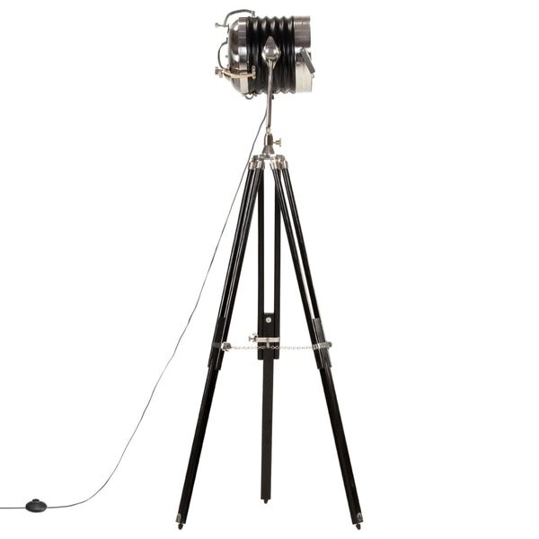 vidaXL Driepoot Vloerlamp Zwart Mangohout - 55% Korting!