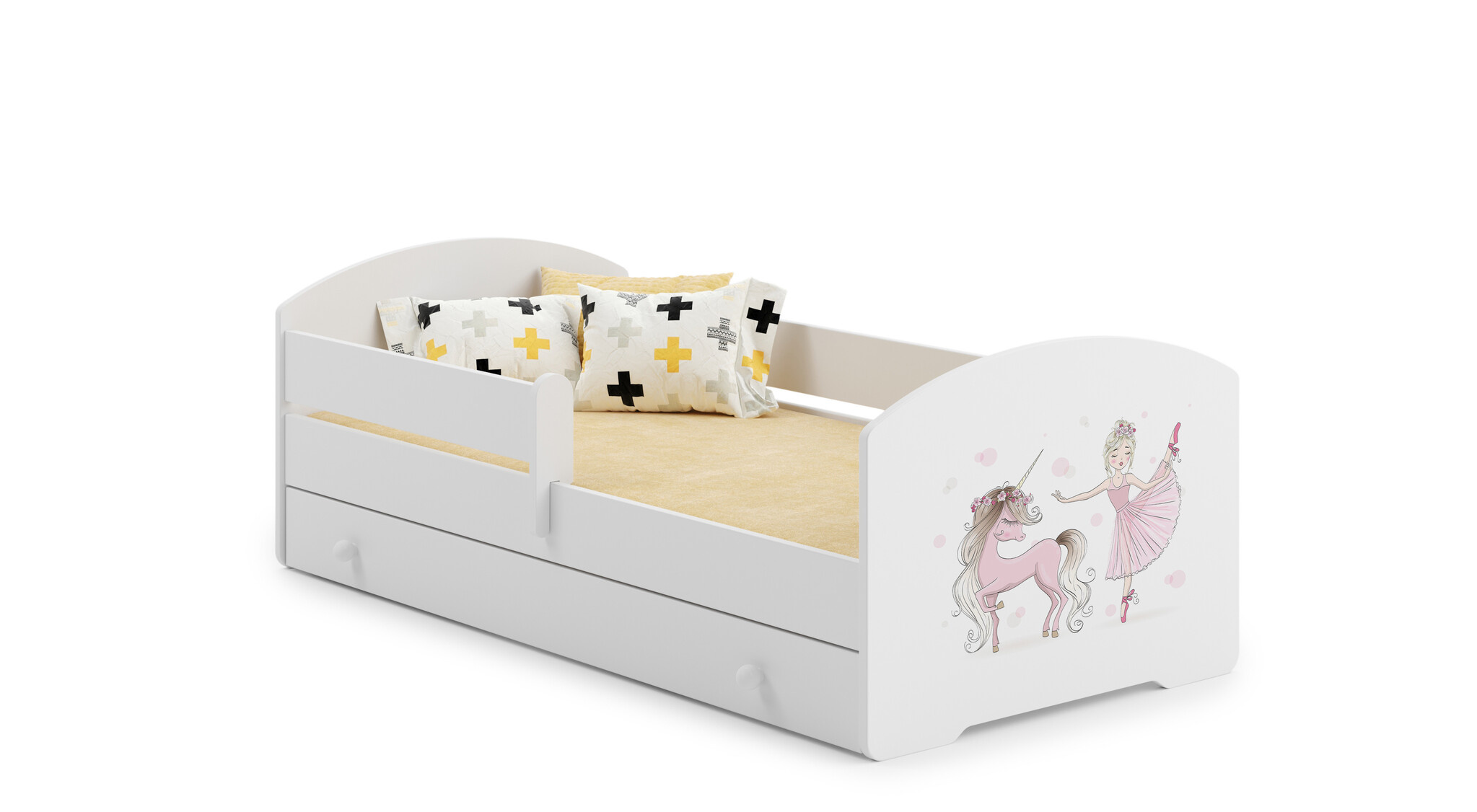 Kinderbed 160x80 m/ Lade, Hekje & Matras - 40% Korting!