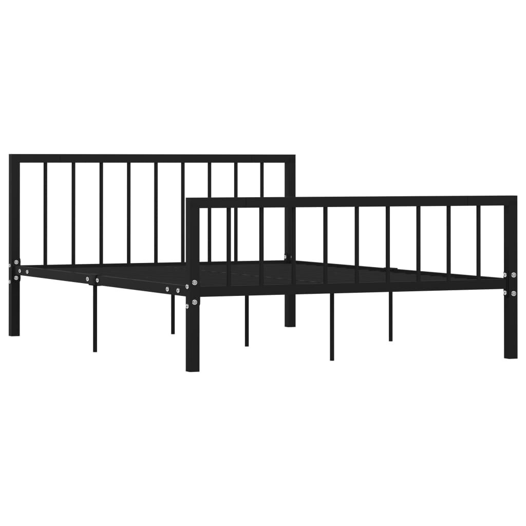 VidaXL Bedframe Metaal Zwart 140x200 - 35% Korting!