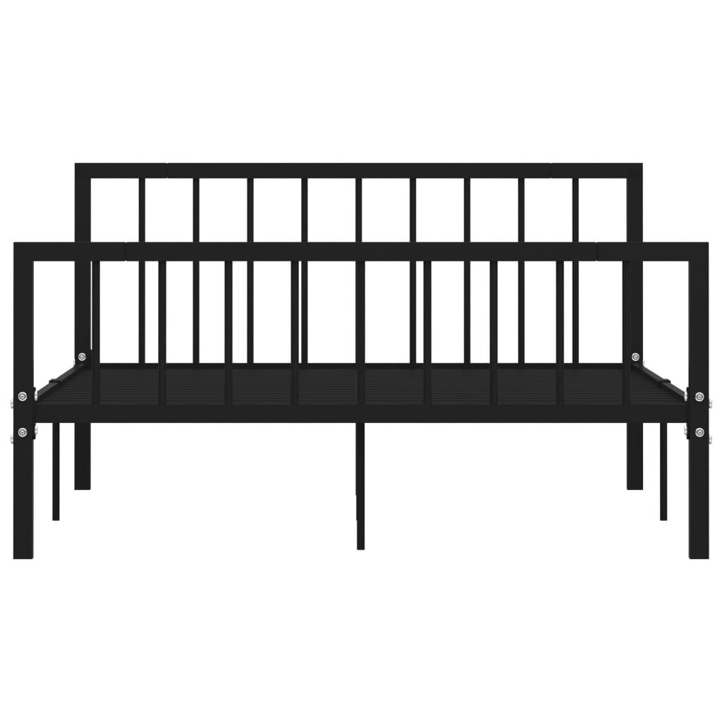 VidaXL Bedframe Metaal Zwart 140x200 - 35% Korting!