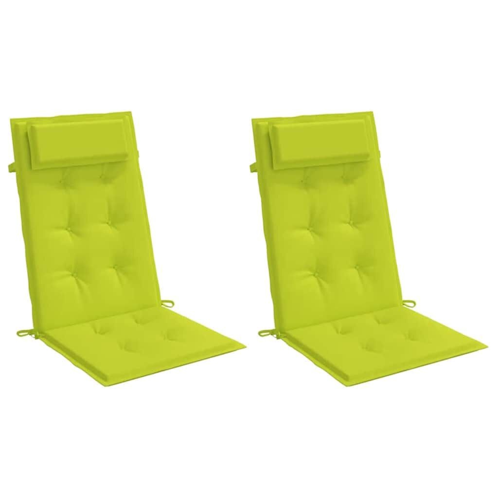 VidaXL Stoelkussens Heldergroen (2 st) - Hoge Rug - 40% Korting!