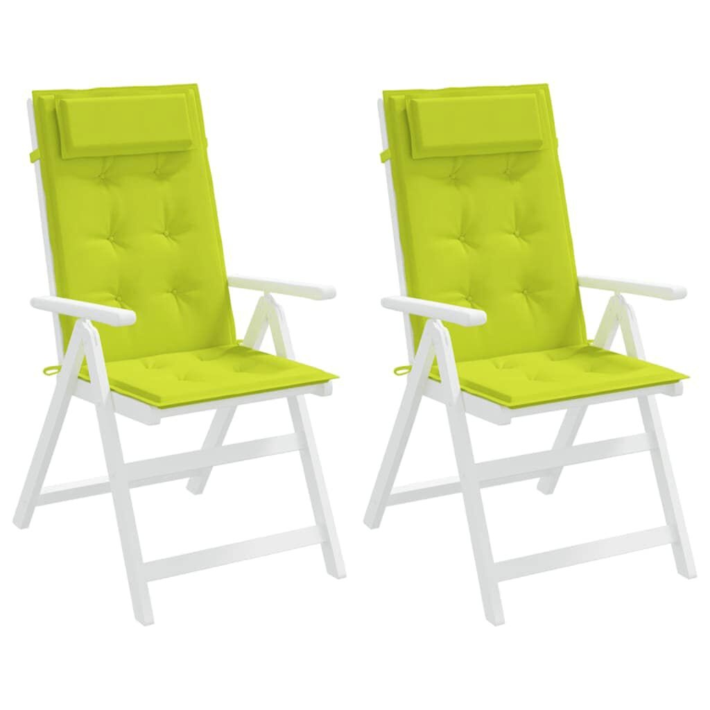 VidaXL Stoelkussens Heldergroen (2 st) - Hoge Rug - 40% Korting!