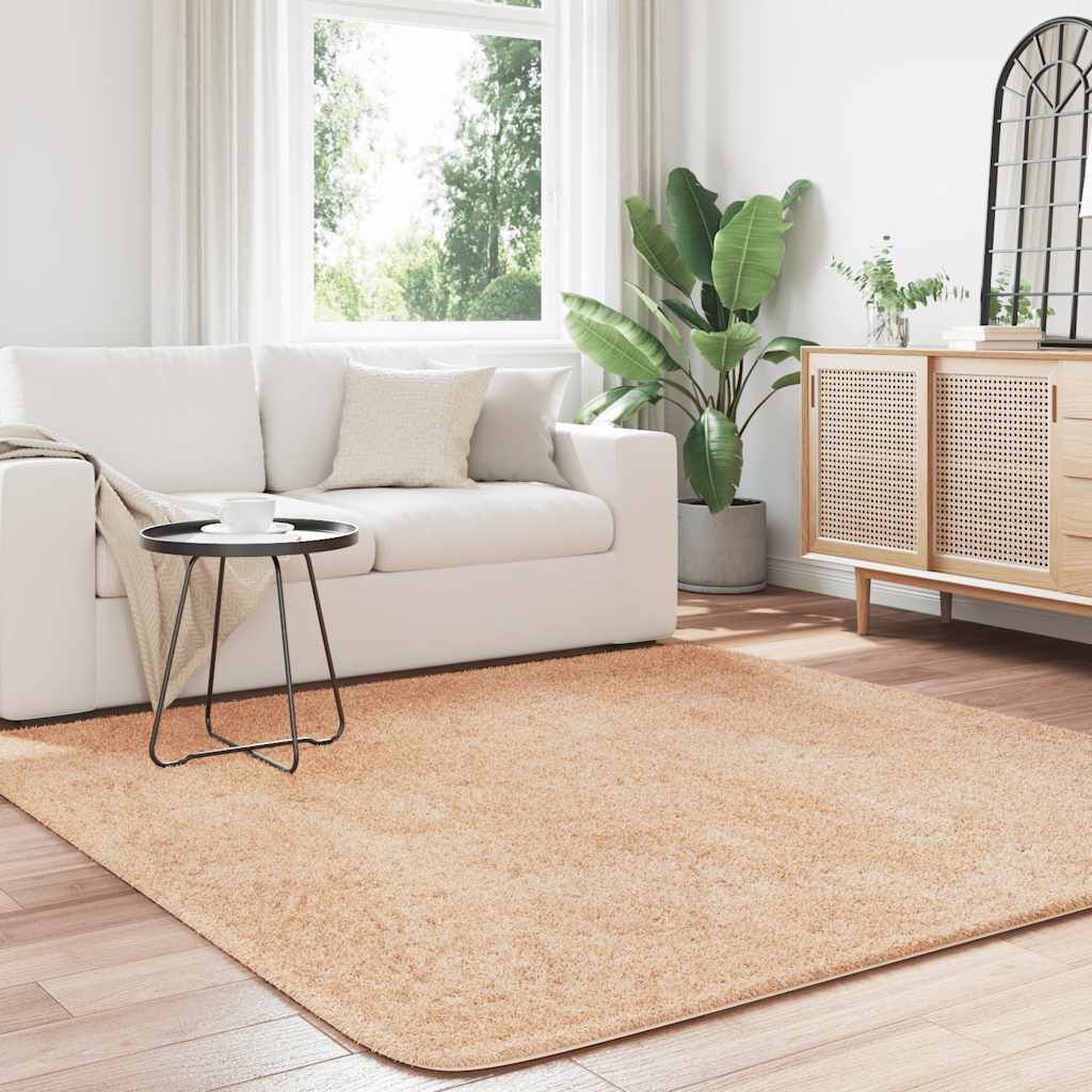vidaXL Hoogpolig Vloerkleed Navarra 200x200 Beige - 55% Korting!