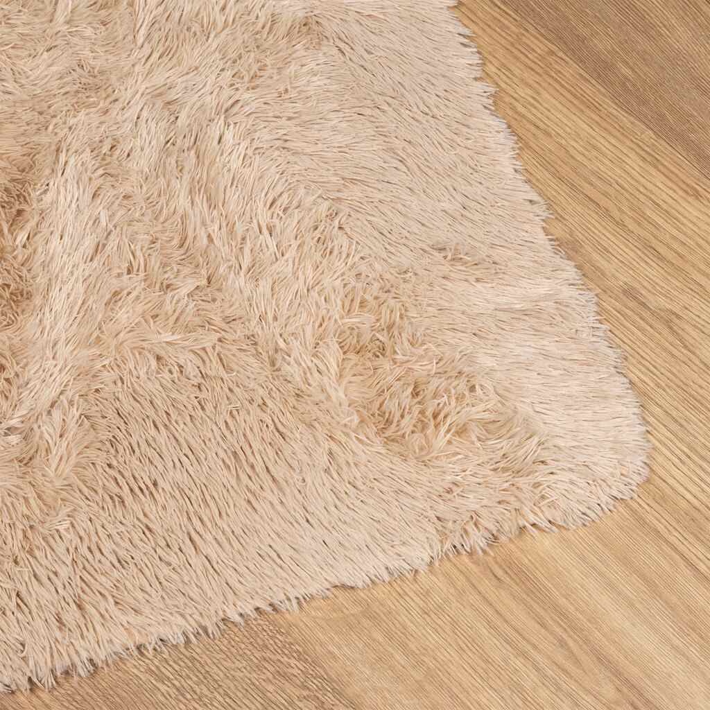 vidaXL Hoogpolig Vloerkleed Navarra 200x200 Beige - 55% Korting!