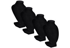 vidaXL Sieradenhouder Zwart 4 stuks - 40% Korting! (Retourtje)