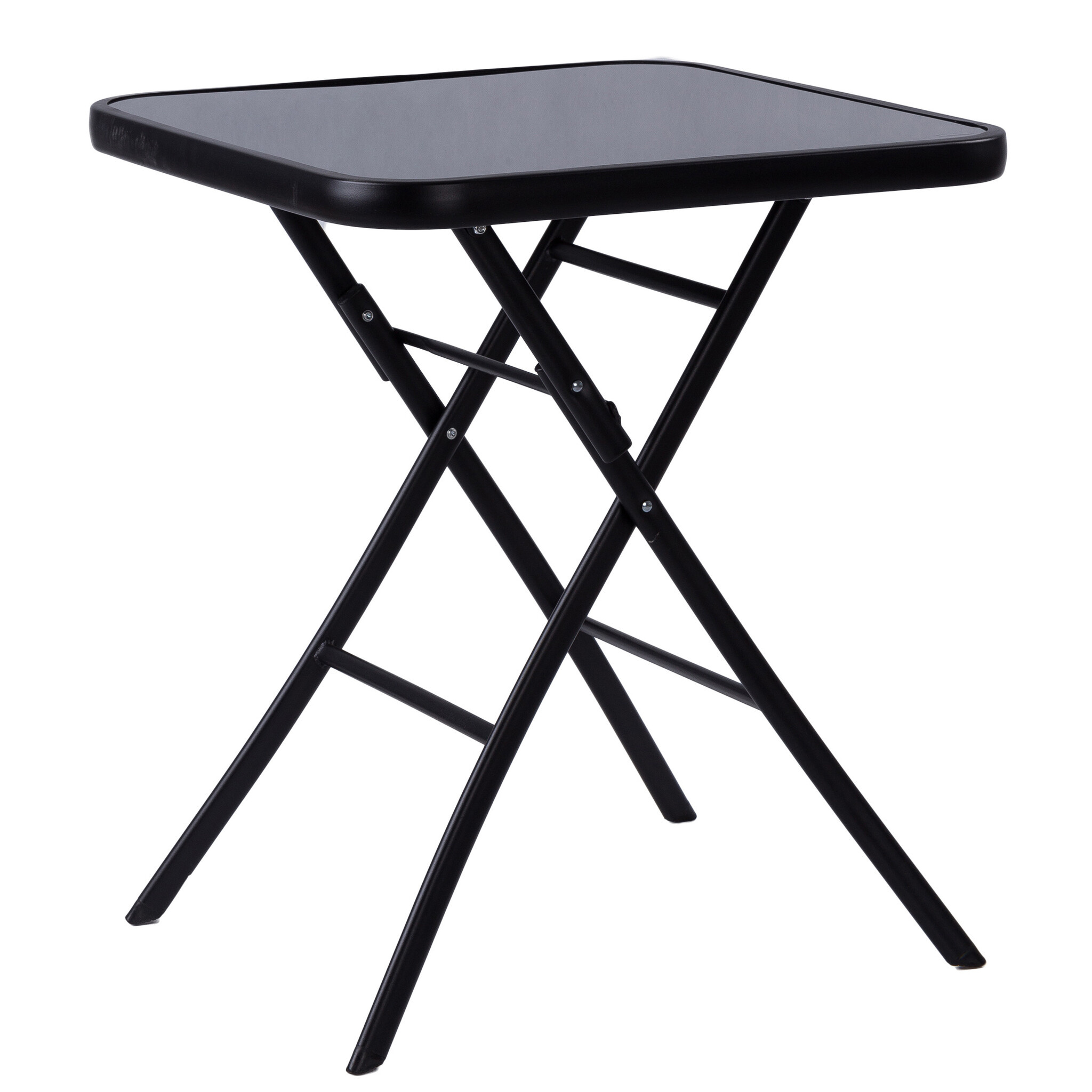 Glazen Klaptafel Zwart 60x60 - 40% Korting! Tuintafel