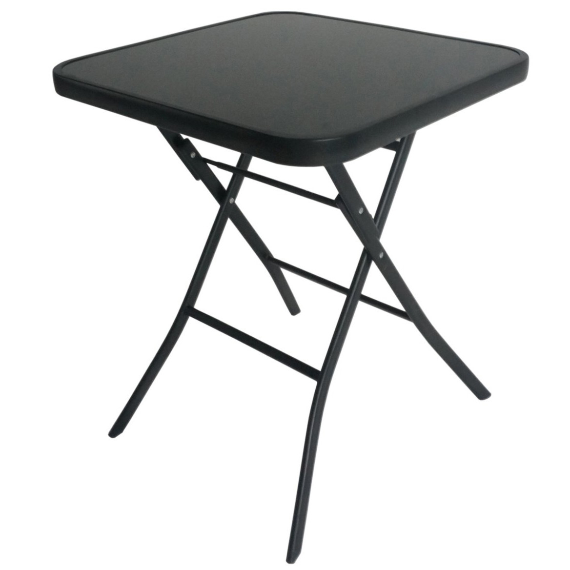 Glazen Klaptafel Zwart 60x60 - 40% Korting! Tuintafel