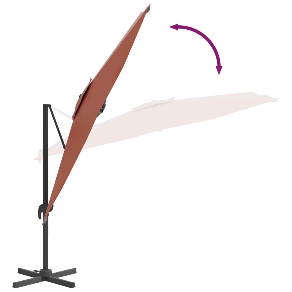 Zweefparasol LED 400x300 Terracotta - 62% Korting!