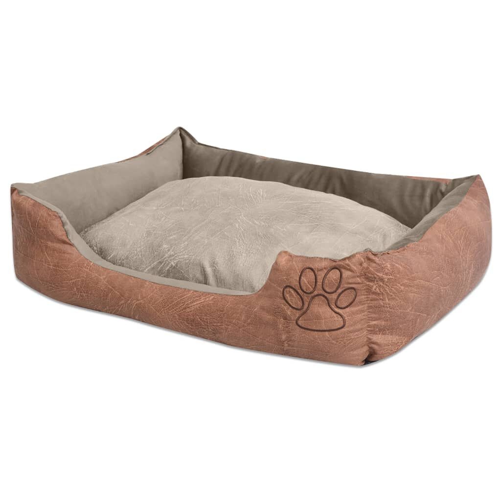 XL Hondenbed Beige PU-Leer - 40% Korting! (Zo Goed Als Nieuw)