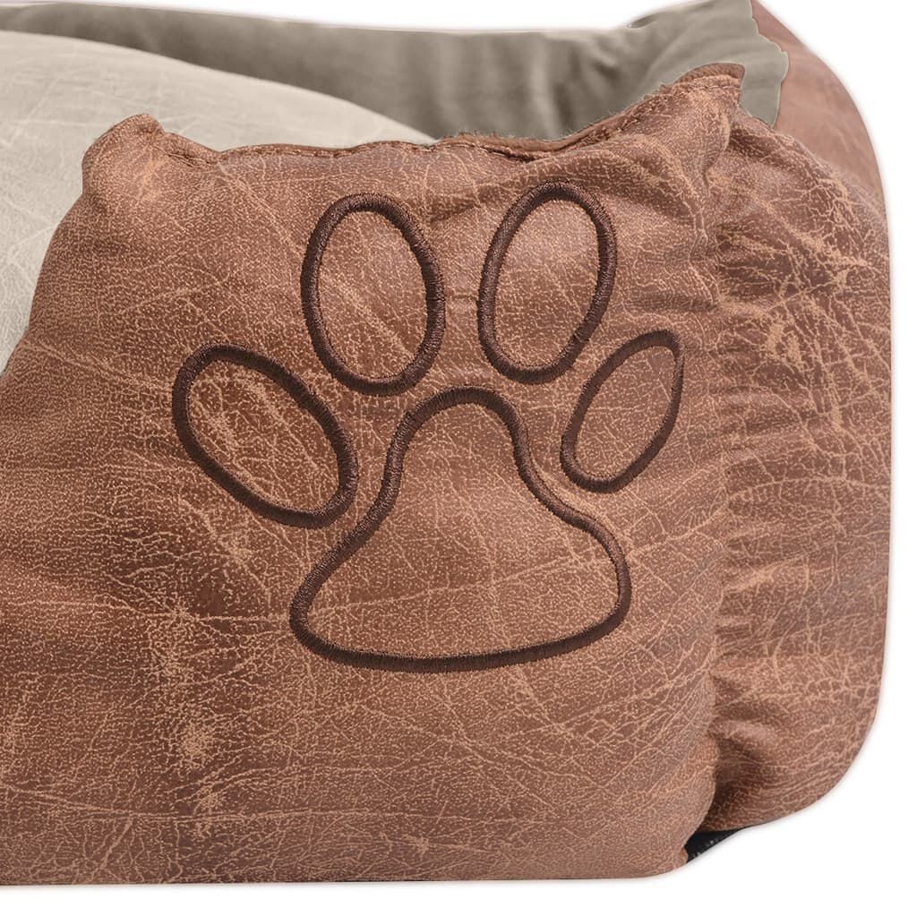 XL Hondenbed Beige PU-Leer - 40% Korting! (Zo Goed Als Nieuw)