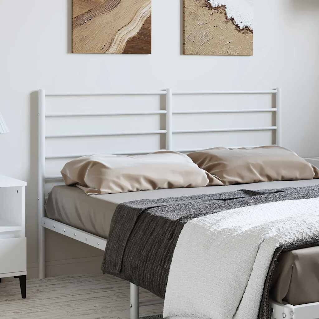 VidaXL Hoofdbord Metaal Wit 150cm - 40% Korting!