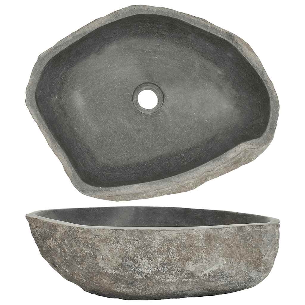 vidaXL Riviersteen Wastafel Ovaal - 40% Korting!